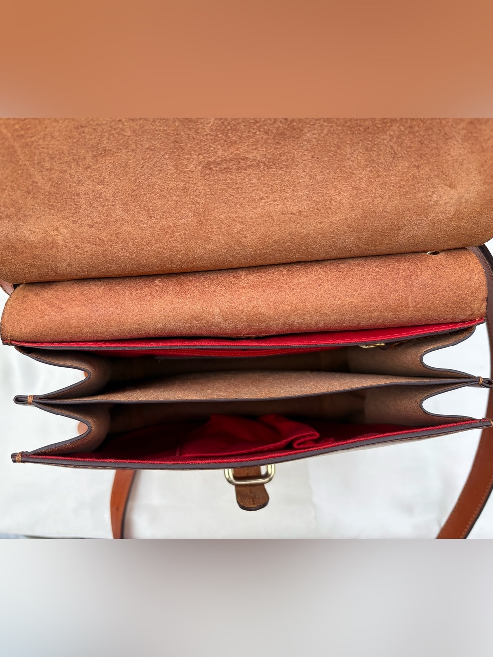 Dooney & Bourke Saddle Crossbody - Cognac Brown purse - Picture 6 of 9